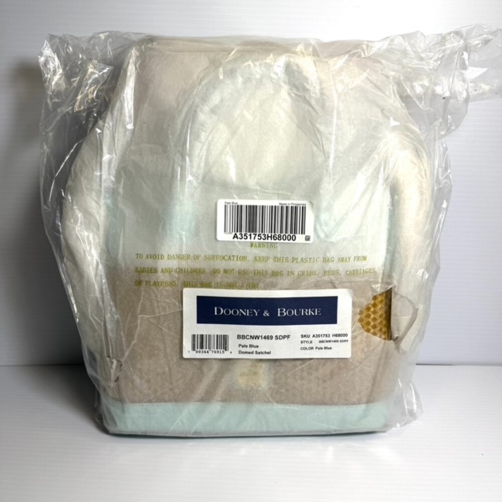 Dooney & Bourke Pale Blue Domed Satchel New Wrapped with Tags - Picture 2 of 12